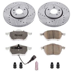 Volkswagen Beetle Brake Kit - Front - PowerStop - Drilled & Slotted Rotors + Carbon-Fiber Ceramic Pads - `99-`10 Volkswagen Beetle Brake Kit - Front - PowerStop - Drilled & Slotted Rotors + Carbon-Fiber Ceramic Pads - `99-`10