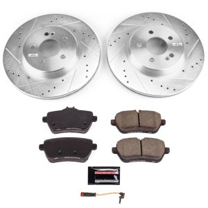 Mercedes-Benz S450 Brake Kit - Rear - PowerStop - Drilled & Slotted Rotors + Carbon-Fiber Ceramic Pads + Hardware - `18-`20 Mercedes-Benz S450 Brake Kit - Rear - PowerStop - Drilled & Slotted Rotors + Carbon-Fiber Ceramic Pads + Hardware - `18-`20