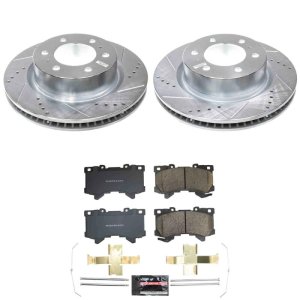 Toyota Tacoma Brake Kit - Front - PowerStop - Drilled & Slotted Rotors + Carbon-Fiber Ceramic Pads - `24-`25 Toyota Tacoma Brake Kit - Front - PowerStop - Drilled & Slotted Rotors + Carbon-Fiber Ceramic Pads - `24-`25