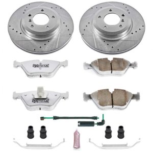 BMW 3 Series Brake Kit - Front - PowerStop - Drilled & Slotted Rotors + Carbon-Fiber Ceramic Pads - `01-`06