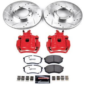 Toyota Tacoma Brake Kit - Front - PowerStop - Drilled & Slotted Rotors + Carbon-Fiber Ceramic Pads + Powder Coated Calipers - `95-`04 Toyota Tacoma Brake Kit - Front - PowerStop - Drilled & Slotted Rotors + Carbon-Fiber Ceramic Pads + Powder Coated Calipers - `95-`04