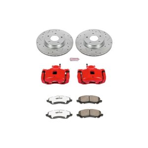Chrysler 200 Brake Kit - Front - PowerStop - Drilled & Slotted Rotors + Carbon-Fiber Ceramic Pads + Powder Coated Calipers - Red - `11-`14 Chrysler 200 Brake Kit - Front - PowerStop - Drilled & Slotted Rotors + Carbon-Fiber Ceramic Pads + Powder Coated Calipers - Red - `11-`14