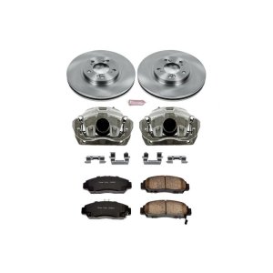 Acura RL Brake Kit - Front - PowerStop - Autospecialty Stock Replacement Rotors + Z16 Evolution Ceramic Pads + Replacement Calipers - `99-`04
