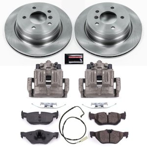BMW 3 Series Brake Kit - Rear - PowerStop - Autospecialty Rotors + Evolution Ceramic Pads + Non-coated Calipers - `07-`10