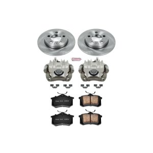 Audi TT Quattro Brake Kit - Rear - PowerStop - Autospecialty Rotors + Evolution Ceramic Pads + Non-Coated Calipers - `00-`06