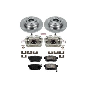 Acura RL Brake Kit - Rear - PowerStop - Autospecialty Rotors + Evolution Ceramic Pads + Non-coated Calipers - `99-`01
