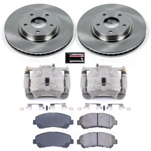 Nissan Rogue Brake Kit - Front - PowerStop - Autospecialty rotors + Evolution ceramic pads + Non-coated calipers - `08-`14