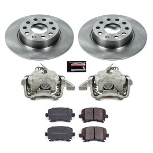 Audi A3 Quattro Brake Kit - Rear - PowerStop - Autospecialty Rotors + Evolution Ceramic Pads - 2013