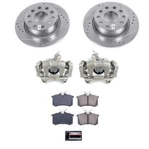 Volkswagen Beetle Brake Kit - Rear - PowerStop - Z17 Direct Replacement Kit: Rotors, Ceramic Pads, Calipers - 2019 Volkswagen Beetle Brake Kit - Rear - PowerStop - Z17 Direct Replacement Kit: Rotors, Ceramic Pads, Calipers - 2019