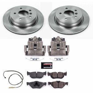 BMW 3 Series Brake Kit - Rear - PowerStop - Autospecialty Rotors + Evolution Ceramic Pads + Non-coated Calipers - `11-`13