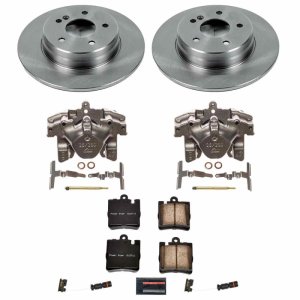 Mercedes-Benz E430 Brake Kit - Rear - PowerStop - Autospecialty Rotors + Evolution Ceramic Pads + Non-Coated Calipers - `01-`02 Mercedes-Benz E430 Brake Kit - Rear - PowerStop - Autospecialty Rotors + Evolution Ceramic Pads + Non-Coated Calipers - `01-`02