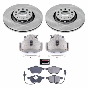 Audi A4 Brake Kit - Front - PowerStop - Autospecialty Rotors + Evolution Ceramic Pads + Replacement Calipers - `02-`05
