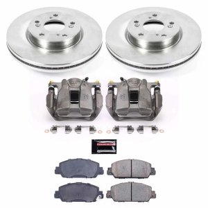 Honda Accord Brake Kit - Front - PowerStop - Autospecialty Rotors + Evolution Ceramic Pads + Non-coated Calipers - 2013 Honda Accord Brake Kit - Front - PowerStop - Autospecialty Rotors + Evolution Ceramic Pads + Non-coated Calipers - 2013