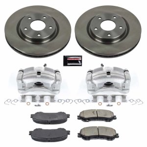 Nissan Rogue Brake Kit - Front - PowerStop - Autospecialty Rotors + Evolution Ceramic Pads + Non-coated Calipers - `14-`19