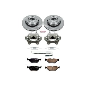 BMW 323i Brake Kit - Rear - PowerStop - Autospecialty Rotors + Evolution Ceramic Pads + Calipers - 2000