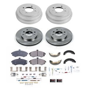 Hyundai Elantra Brake Kit - Front + Rear - PowerStop - Autospecialty Rotors + Z17 Ceramic Pads + Evolution Premium Coated Drums + Shoes - `03-`05 Hyundai Elantra Brake Kit - Front + Rear - PowerStop - Autospecialty Rotors + Z17 Ceramic Pads + Evolution Premium Coated Drums + Shoes - `03-`05