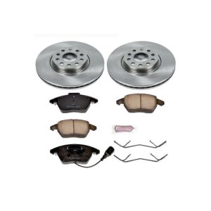 Audi A3 Brake Kit - Front - PowerStop - Z17 Evolution Plus Ceramic Pads + Autospecialty Rotors - `06-`13