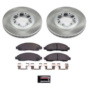 Volvo XC90 Brake Kit - Front + Rear - PowerStop - Autospecialty Rotors + Z17 Evolution Plus Ceramic Pads - `03-`14