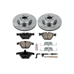 BMW 5 Series Brake Kit - Front - PowerStop - Autospecialty Rotors + Z17 Evolution Plus Ceramic Pads - `04-`05