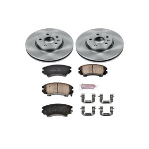 Saab 9-5 Brake Kit - Front - PowerStop - Autospecialty Rotors + Z17 Evolution Plus Ceramic Pads - 2011 Saab 9-5 Brake Kit - Front - PowerStop - Autospecialty Rotors + Z17 Evolution Plus Ceramic Pads - 2011