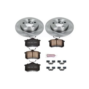 Audi TT Quattro Brake Kit - Rear - PowerStop - Z17 Evolution Plus Ceramic Pads + Autospecialty Rotors - `00-`06