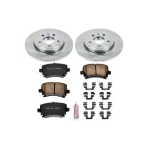 Audi A4 Brake Kit - Rear - PowerStop - Z17 Evolution Plus Ceramic Pads + Autospecialty Rotors - `05-`09
