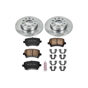 Audi A3 Brake Kit - Rear - PowerStop - Z17 Stock Replacement Rotors + Ceramic Pads - 2008 Audi A3 Brake Kit - Rear - PowerStop - Z17 Stock Replacement Rotors + Ceramic Pads - 2008