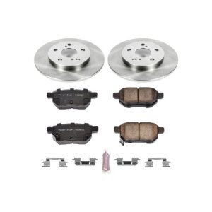 Pontiac Vibe Brake Kit - Rear - PowerStop - Z17 Stock Replacement + Autospecialty Rotors - `09-`10 Pontiac Vibe Brake Kit - Rear - PowerStop - Z17 Stock Replacement + Autospecialty Rotors - `09-`10