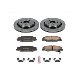 Cadillac XLR Brake Kit - Rear - PowerStop - Autospecialty Rotors + Z17 Evolution Plus Ceramic Pads - `06-`09