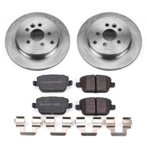 Land Rover LR2 Brake Pads + Rotors - Rear - PowerStop - Autospecialty Rotors + Z17 Evolution Plus Ceramic Pads - `08-`12