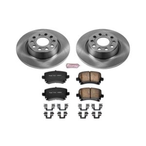 Audi A3 Brake Kit - Rear - PowerStop - Z17 Stock Replacement Rotors + Z17 Evolution Plus Ceramic Pads - 2013
