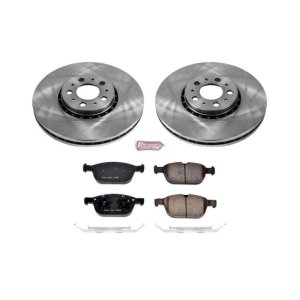 Volvo XC90 Brake Kit - Front - PowerStop - Z17 Stock Replacement Rotors + Z17 Evolution Plus Ceramic Pads - `03-`14