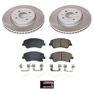 Volkswagen Eos Brake Kit - Front + Rear - PowerStop - Z17 Evolution Plus Ceramic Pads + Autospecialty Rotors - `07-`10