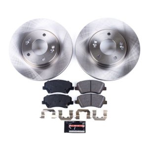 Hyundai Elantra Brake Kit - Front - PowerStop - Z17 Evolution Plus Ceramic Pads + Autospecialty Rotors - `11-`16 Hyundai Elantra Brake Kit - Front - PowerStop - Z17 Evolution Plus Ceramic Pads + Autospecialty Rotors - `11-`16