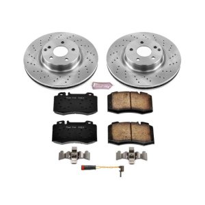 Mercedes-Benz E550 Brake Kit - Front - PowerStop - Z17 Evolution Plus Ceramic Pads + Autospecialty Rotors - `07-`09 Mercedes-Benz E550 Brake Kit - Front - PowerStop - Z17 Evolution Plus Ceramic Pads + Autospecialty Rotors - `07-`09