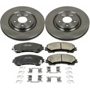 Nissan Rogue Brake Kit - Front - PowerStop - Z17 Evolution Plus Ceramic Pads + Autospecialty Rotors - `14-`19