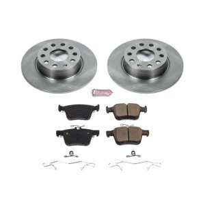 Audi A3 Brake Kit - Rear - PowerStop - Z17 Evolution Plus Ceramic Pads + Autospecialty Rotors - `15-`18