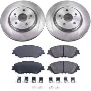 Toyota Avalon Brake Kit - Front - PowerStop - Z17 Stock Replacement Rotors + Evolution Plus Ceramic Pads - 2019 Toyota Avalon Brake Kit - Front - PowerStop - Z17 Stock Replacement Rotors + Evolution Plus Ceramic Pads - 2019