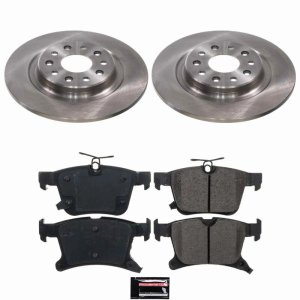 Chrysler Pacifica Brake Kit - Rear - PowerStop - Z17 Evolution Plus Ceramic Pads + Autospecialty Rotors - `20-`25