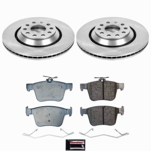 Volkswagen Atlas Brake Kit - Rear - PowerStop - OE Stock Replacement + Z17 Ceramic Pads + Autospecialty Rotors - `21-`25