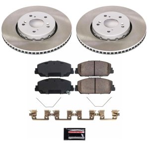 BMW 540i Brake Kit - Front + Rear - PowerStop - Autospecialty Rotors + Z17 Evolution Plus Ceramic Pads - `00-`03