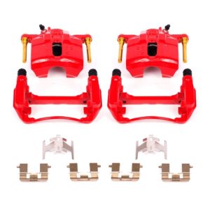 Honda CR-V Brake Caliper (2) - Front - PowerStop - Red Powder Coated - Red - `97-`01 Honda CR-V Brake Caliper (2) - Front - PowerStop - Red Powder Coated - Red - `97-`01