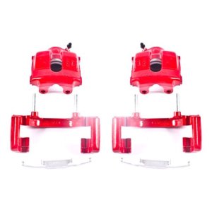 BMW 320i Brake Calipers (2) - Front - PowerStop - Powder Coated - Red - `01-`05
