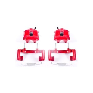 BMW 320i Brake Calipers (2) - Front - PowerStop - Powder Coated - Red - `01-`05
