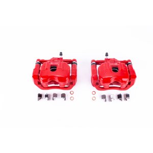 Toyota RAV4 Brake Calipers - Front - PowerStop - Powder Coated - Red - `96-`00