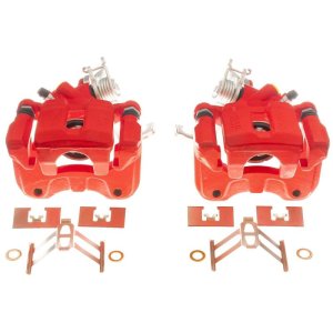 Honda Accord Brake Calipers - Rear - PowerStop - High-Temp Powder Coated - Red - `05-`07 Honda Accord Brake Calipers - Rear - PowerStop - High-Temp Powder Coated - Red - `05-`07