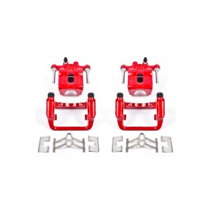 Acura RL Brake Calipers - Rear - PowerStop - Powder Coated - Red - `99-`04