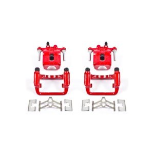 Acura RL Brake Calipers - Rear - PowerStop - Powder Coated - Red - `99-`04