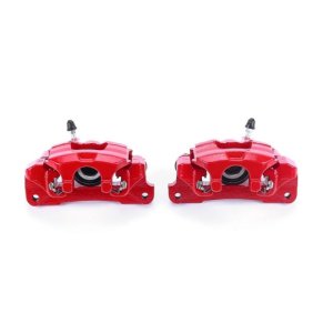 Lexus ES300 Brake Calipers (2) - Rear - PowerStop - Powder Coated with Brackets - Red - `00-`01