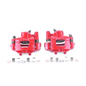 Lexus ES300 Brake Calipers (2) - Rear - PowerStop - Powder Coated with Brackets - Red - `00-`01